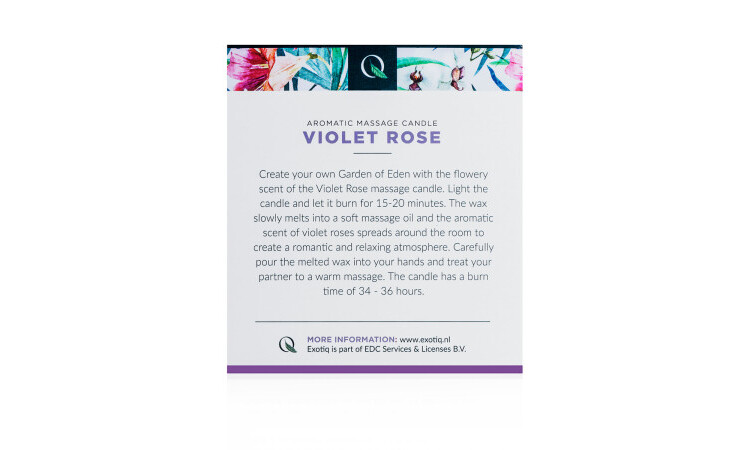 Exotiq Massage Candle Violet Rose - 200g - Image 6