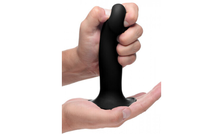 Squeeze-It Phallic Dildo - Black - Image 4