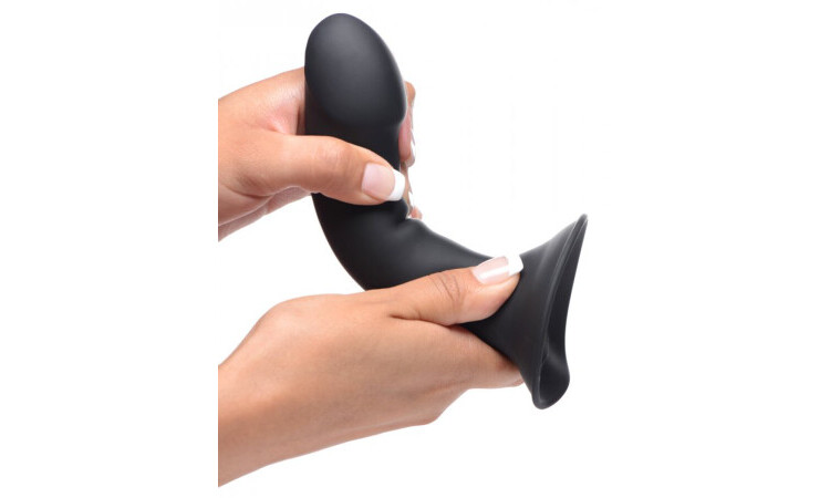 Squeeze-It Phallic Dildo - Black - Image 5