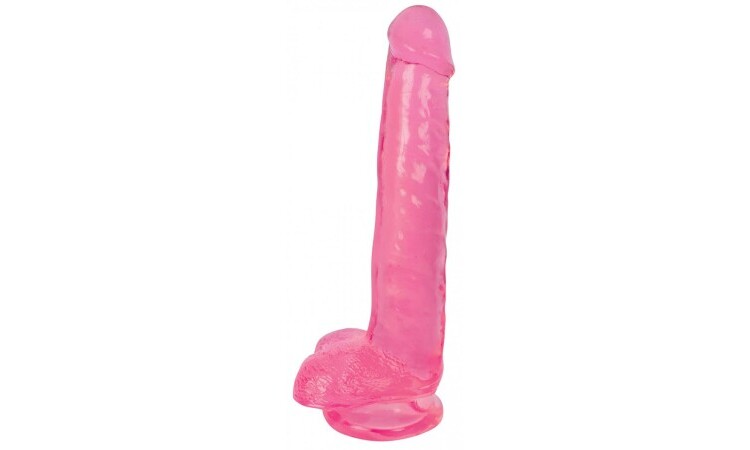 Dildo With Balls 20 CM - Cherry Ice - Image 1