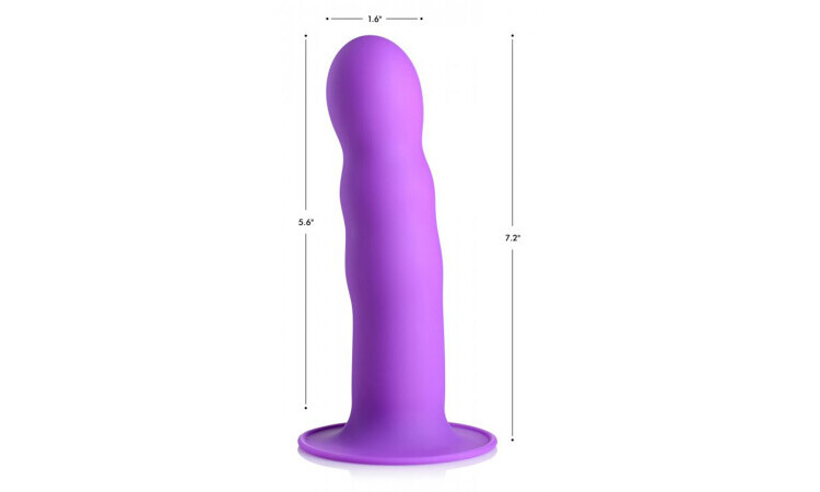 Squeeze-It Wavy Dildo - Purple - Image 2