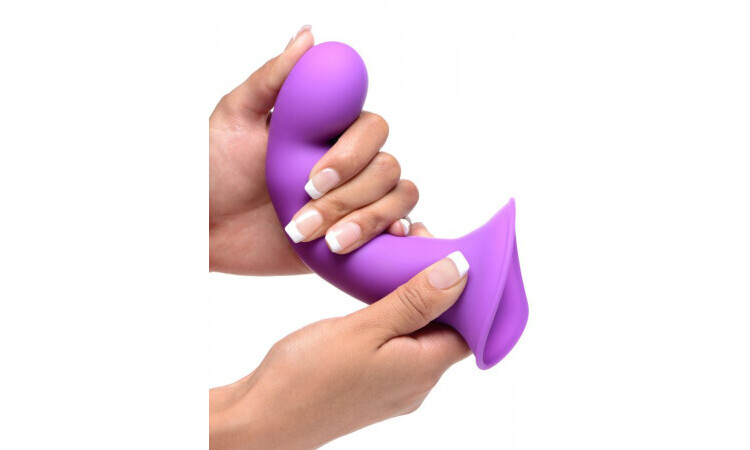 Squeeze-It Wavy Dildo - Purple - Image 3