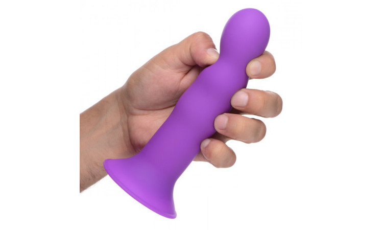 Squeeze-It Wavy Dildo - Purple - Image 4