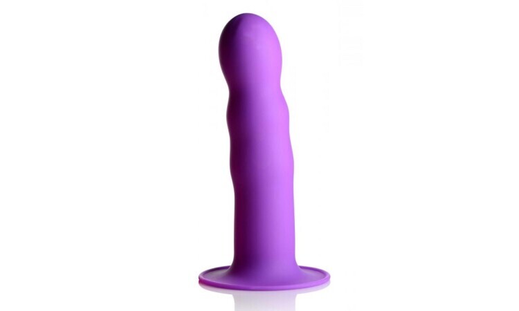Squeeze-It Wavy Dildo - Purple - Image 1