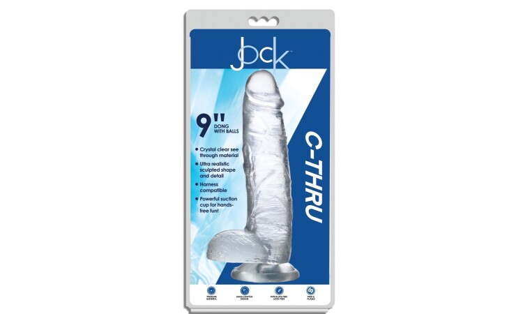 Jock C-Thru Transparent Dildo - 27 cm - Image 3