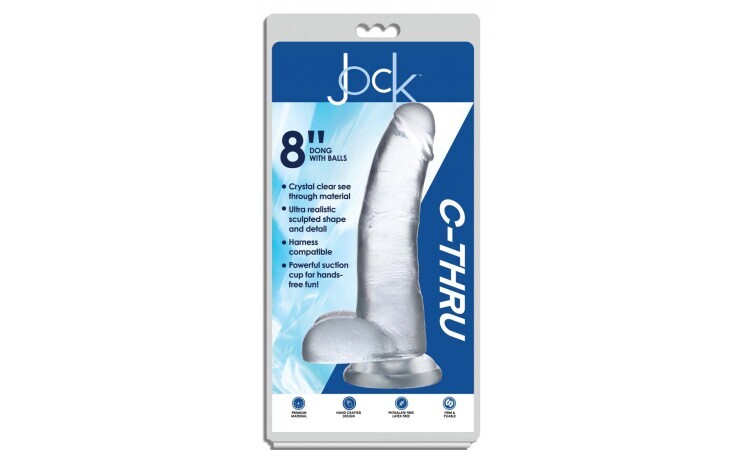 Jock C-Thru Transparent Dildo - 23 cm - Image 3