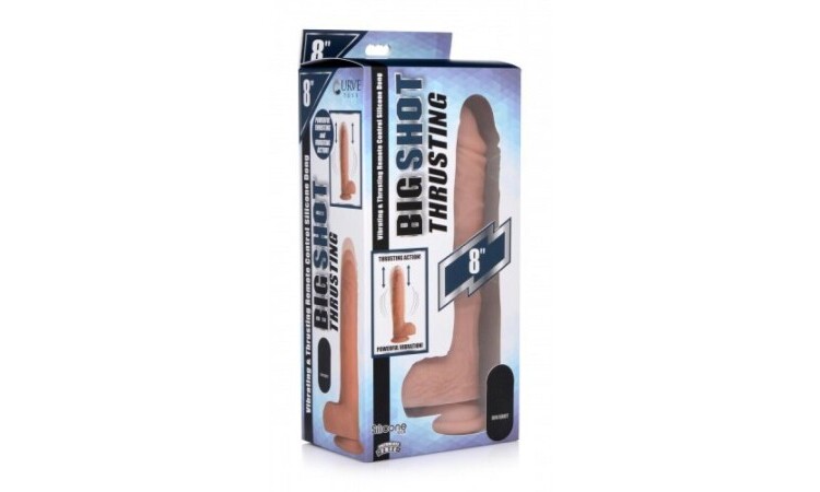 Vibrating & Thrusting XL Dildo with Suction Cup and Balls - Image 4