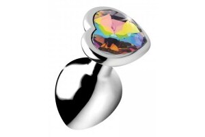 Rainbow Heart Butt Plug - Medium