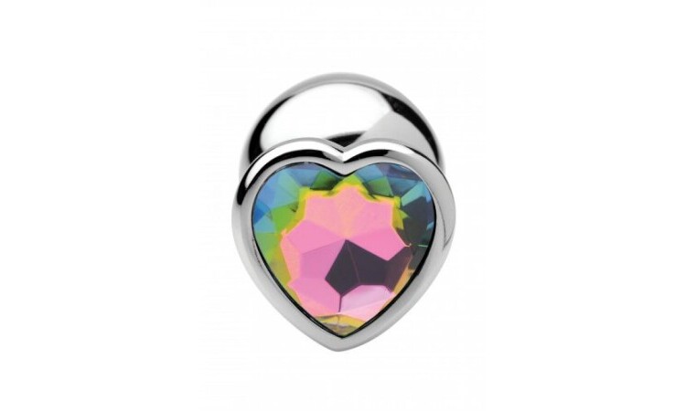 Rainbow Heart Butt Plug - Large - Image 2