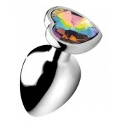 Rainbow Heart Butt Plug - Large - Image 1