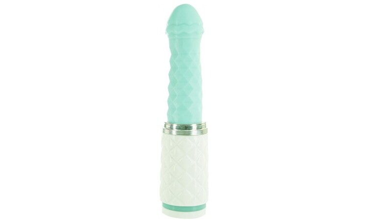Pillow Talk - Feisty Thrusting Vibrator - Teal - Image 1