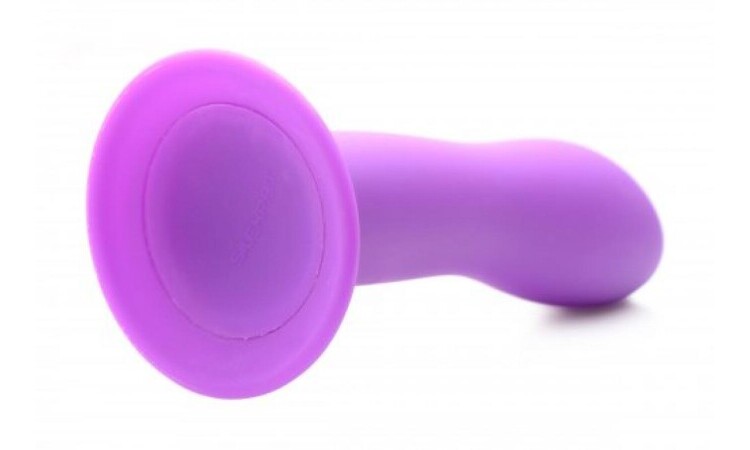 Flexible Silicone Dildo - Purple - Image 2