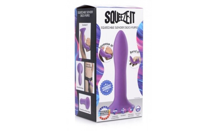 Flexible Silicone Dildo - Purple - Image 3