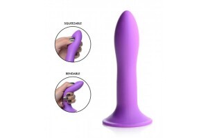 Flexible Silicone Dildo - Purple