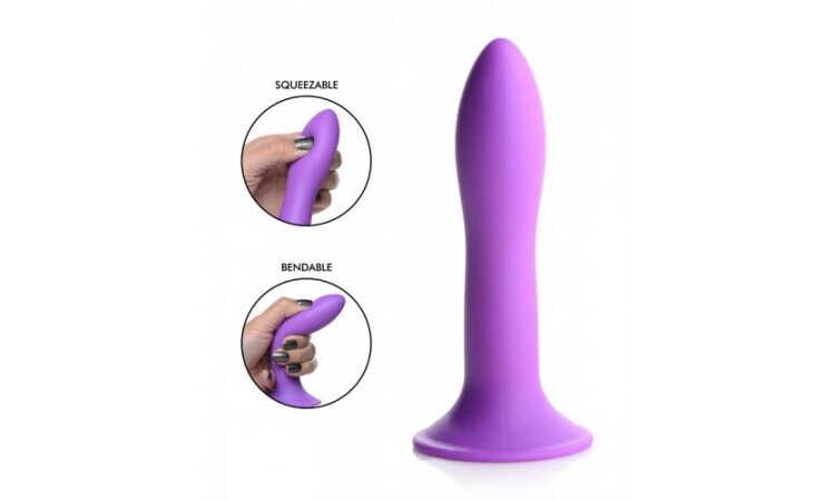 Flexible Silicone Dildo - Purple - Image 1