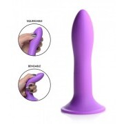 Flexible Silicone Dildo - Purple - Image 1