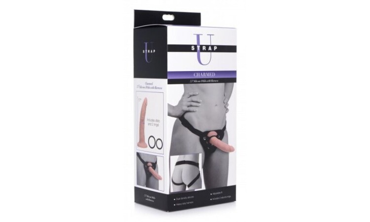 Realistic Dildo With Harness - 19.5 cm. - Image 4