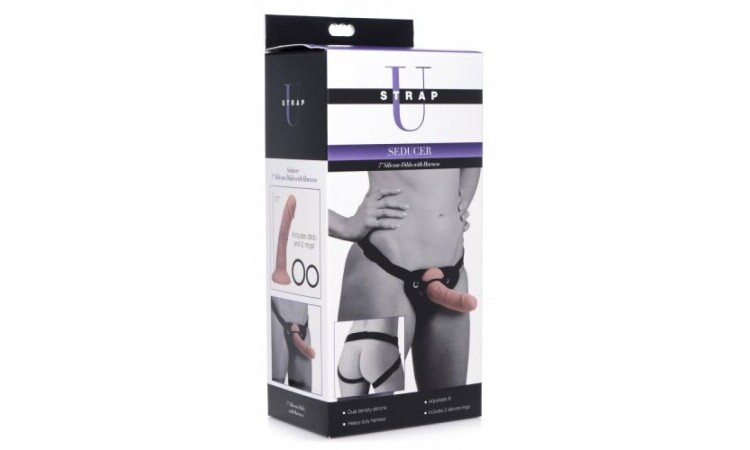 Seducer Silicone Dildo With Harness - Image 4