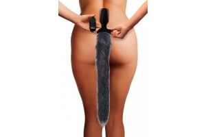 Vibrating Anal Plug With Tail - Fox