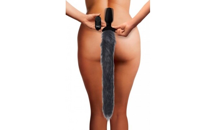 Vibrating Anal Plug With Tail - Fox - Image 1
