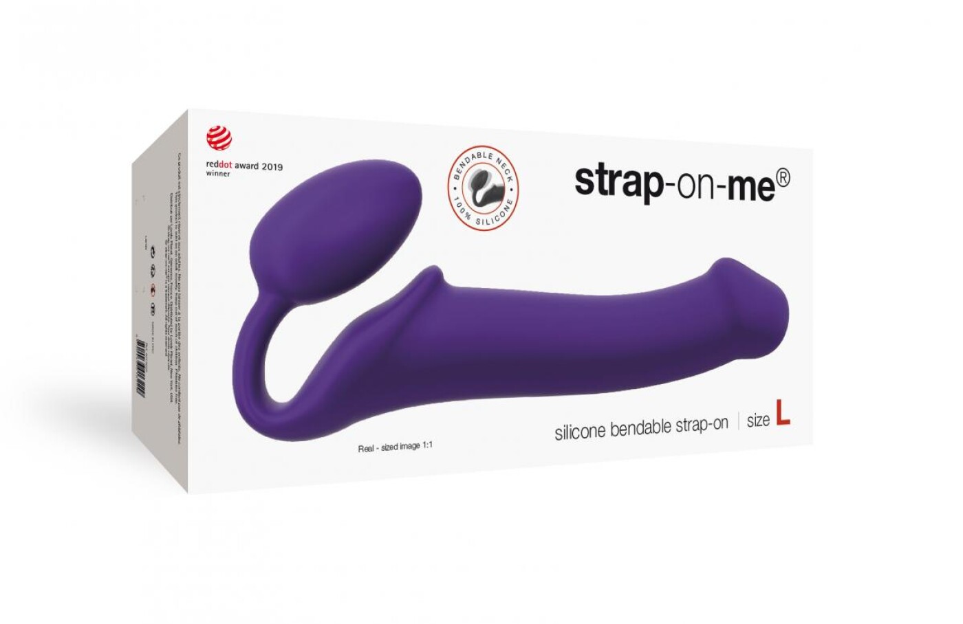 Гибкий страпон Strap-on-me Semi-Realistic M, фиолетовый 6013229 - Strap-on-me - Безремневые/Двойные страпоны - Купить