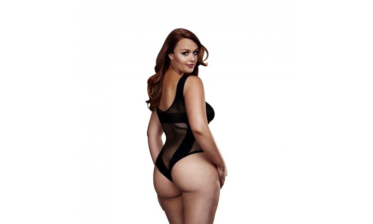 Baci - Sheer Fishnet Bodysuit - Curvy - Image 2