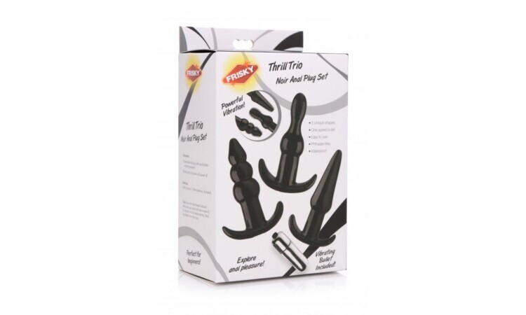 Thrill Trio Anal Plug - Set of 3 - Black - Image 2