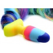 Rainbow Unicorn Anal Plug With Tail - Image 3