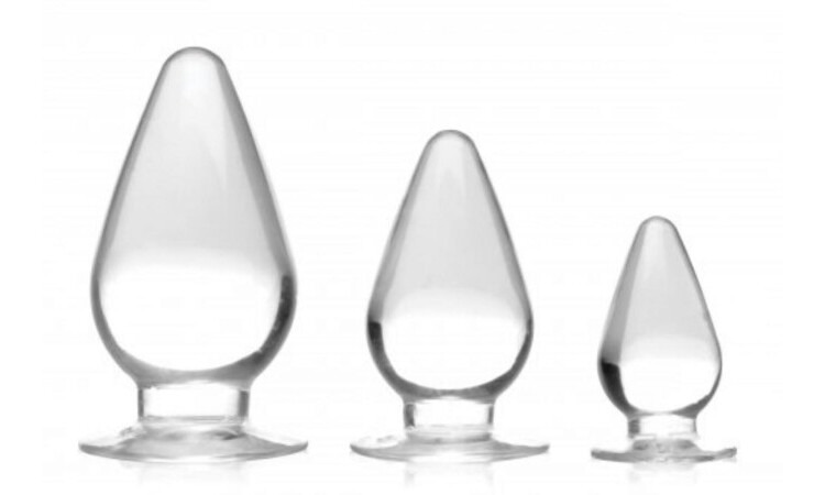 Triple Cones Anal Plug Set Of 3 - Clear - Image 1