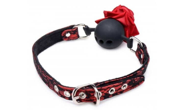 Eye-Catching Ball Gag With Rose - Image 3