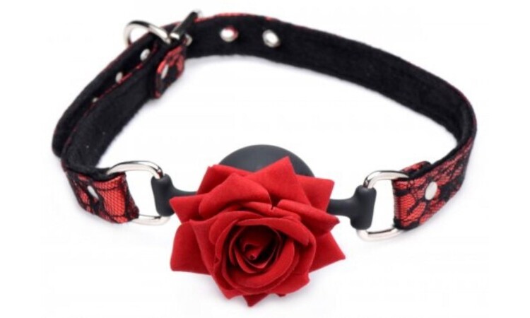 Eye-Catching Ball Gag With Rose - Image 1