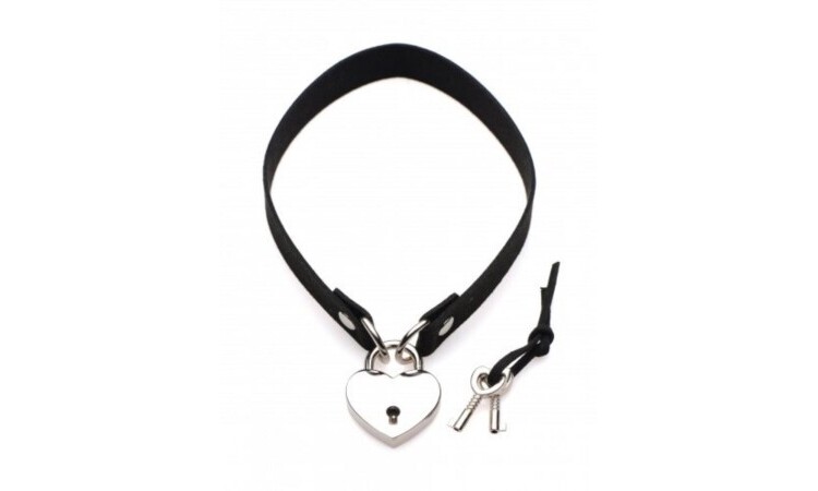 Lock-It Heart Choker With Lockable Heart - Image 1