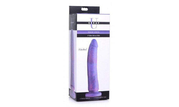 Magic Stick Silicone Dildo With Glitter - 20 cm - Image 6