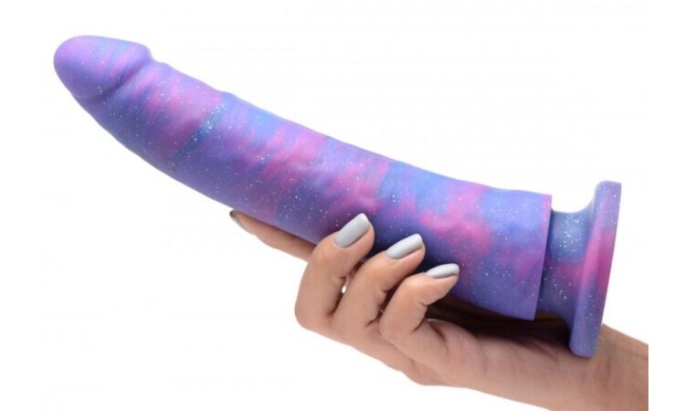 Magic Stick Silicone Dildo With Glitter - 24 cm - Image 2