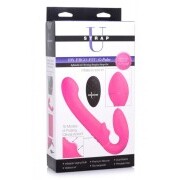 G-Pulse Vibrating Strapless Dildo With Remote Control - Pink - Image 7