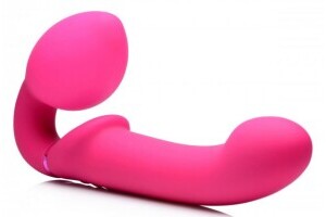 G-Pulse Vibrating Strapless Dildo With Remote Control - Pink