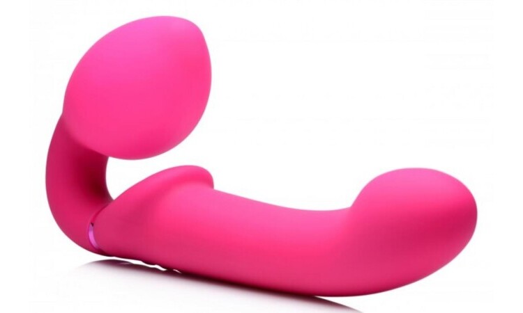 G-Pulse Vibrating Strapless Dildo With Remote Control - Pink - Image 1