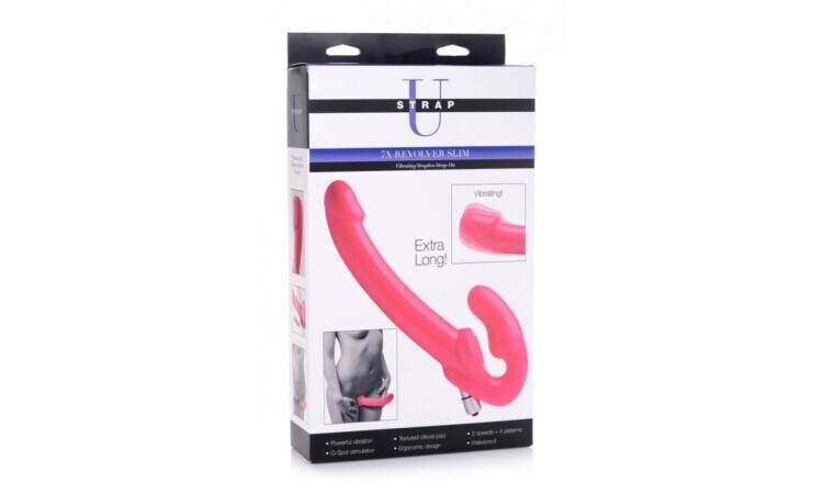 Revolver Vibrating Strapless Strap-On XXL - Pink - Image 6