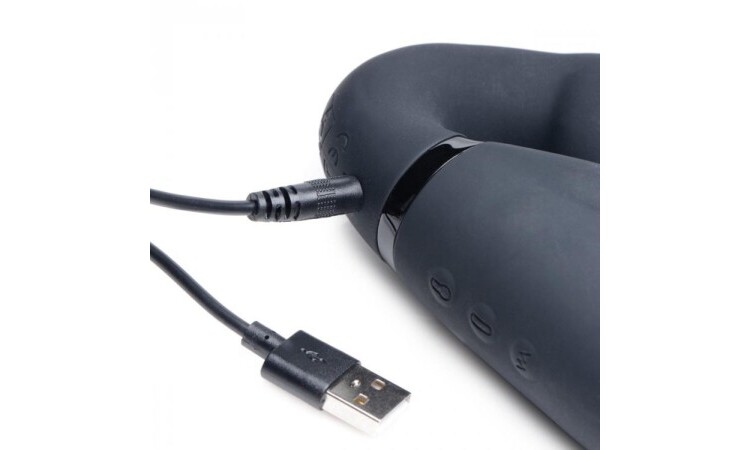 Swirl Vibrating Strapless Strap-On - Black - Image 4