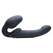 Swirl Vibrating Strapless Strap-On - Black - Image 1