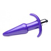 Smooth Vibrating Anal Plug - Purple - Image 2
