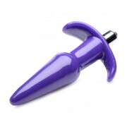 Smooth Vibrating Anal Plug - Purple - Image 3