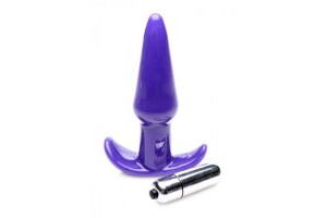 Smooth Vibrating Anal Plug - Purple