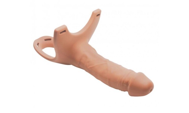 Hollow Strap-On Silicone Dildo With Harness - Image 2