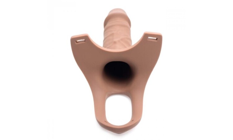 Hollow Strap-On Silicone Dildo With Harness - Image 3