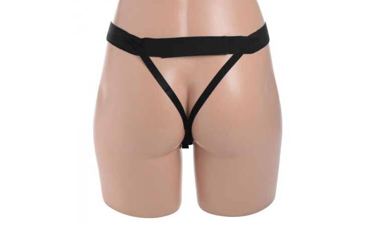 Hollow Strap-On Silicone Dildo With Harness - Image 5