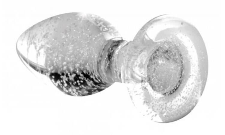 Glow-In-The-Dark Glass Anal Plug - Small - Image 2