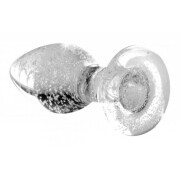 Glow-In-The-Dark Glass Anal Plug - Small - Image 2