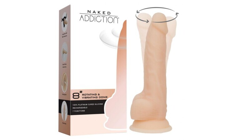 Naked Addiction - Realistic Vibrating and Rotating Dildo - 20 cm - Image 5