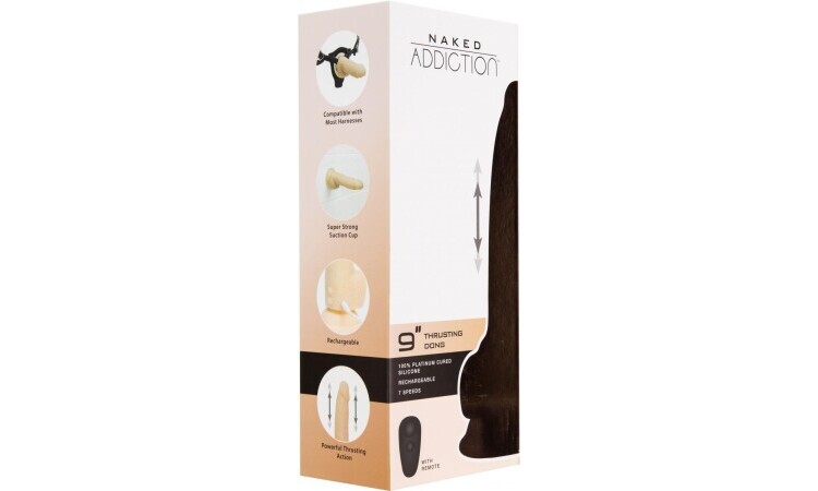 Naked Addiction - Realistic Thrusting Dildo With Remote Control - 23 cm - Image 8